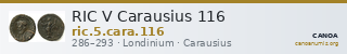 RIC V Carausius 116 — CANOA