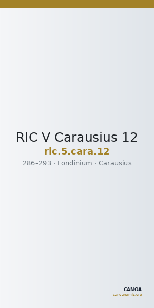 RIC V Carausius 12 — CANOA