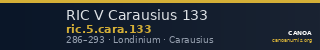 RIC V Carausius 133 — CANOA