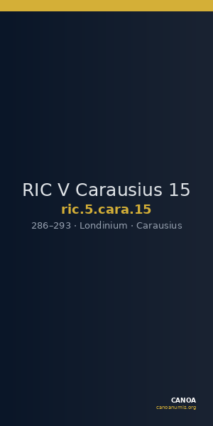 RIC V Carausius 15 — CANOA