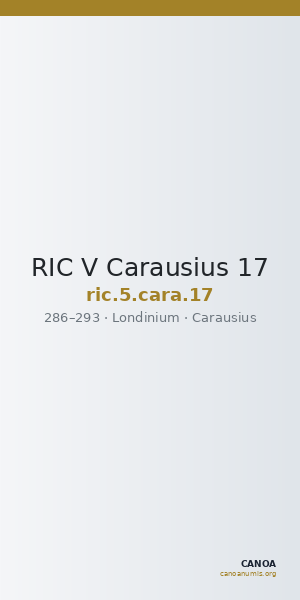 RIC V Carausius 17 — CANOA