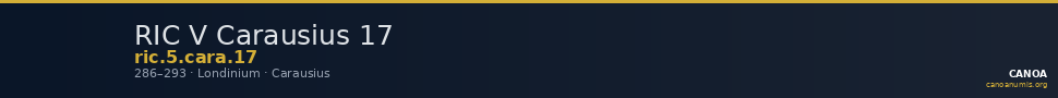 RIC V Carausius 17 — CANOA