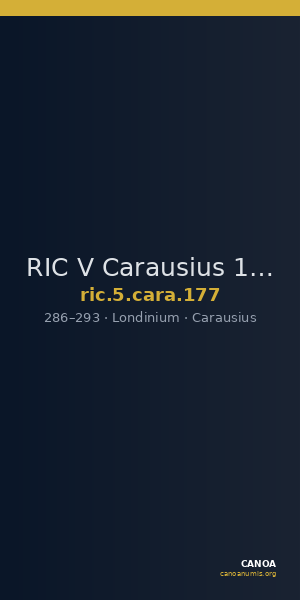 RIC V Carausius 177 — CANOA