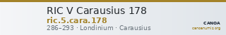 RIC V Carausius 178 — CANOA