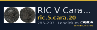 RIC V Carausius 20 — CANOA