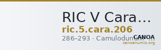 RIC V Carausius 206 — CANOA