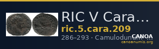 RIC V Carausius 209 — CANOA