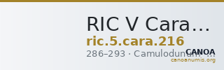 RIC V Carausius 216 — CANOA