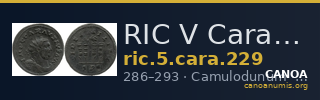 RIC V Carausius 229 — CANOA