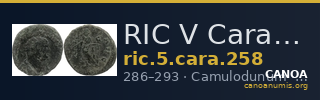 RIC V Carausius 258 — CANOA