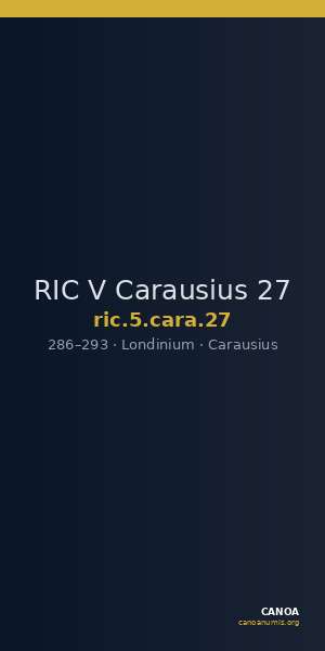 RIC V Carausius 27 — CANOA