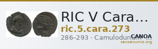 RIC V Carausius 273 — CANOA