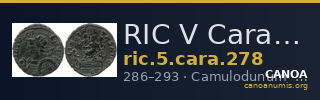 RIC V Carausius 278 — CANOA