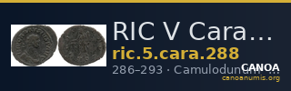 RIC V Carausius 288 — CANOA