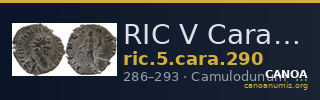 RIC V Carausius 290 — CANOA