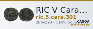 RIC V Carausius 301 — CANOA
