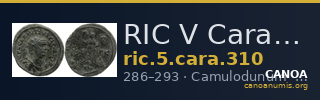 RIC V Carausius 310 — CANOA