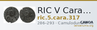 RIC V Carausius 317 — CANOA