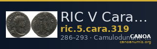 RIC V Carausius 319 — CANOA