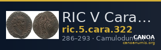 RIC V Carausius 322 — CANOA
