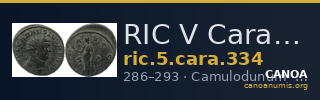 RIC V Carausius 334 — CANOA
