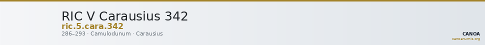 RIC V Carausius 342 — CANOA
