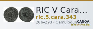 RIC V Carausius 343 — CANOA