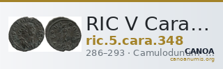 RIC V Carausius 348 — CANOA