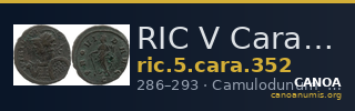 RIC V Carausius 352 — CANOA