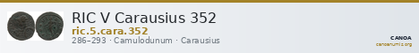 RIC V Carausius 352 — CANOA