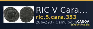 RIC V Carausius 353 — CANOA
