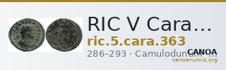 RIC V Carausius 363 — CANOA