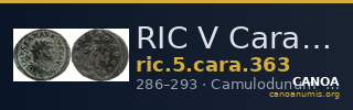 RIC V Carausius 363 — CANOA