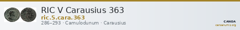 RIC V Carausius 363 — CANOA