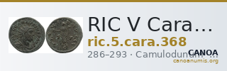 RIC V Carausius 368 — CANOA