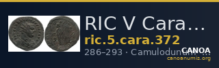 RIC V Carausius 372 — CANOA