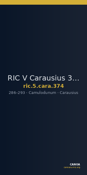 RIC V Carausius 374 — CANOA