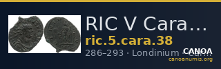 RIC V Carausius 38 — CANOA