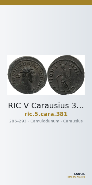 RIC V Carausius 381 — CANOA