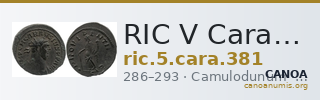 RIC V Carausius 381 — CANOA