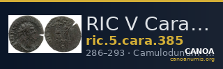 RIC V Carausius 385 — CANOA