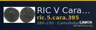 RIC V Carausius 395 — CANOA