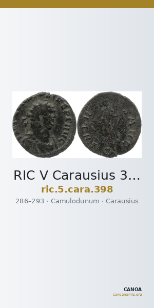 RIC V Carausius 398 — CANOA