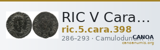 RIC V Carausius 398 — CANOA