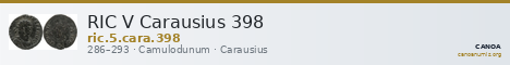 RIC V Carausius 398 — CANOA