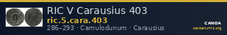 RIC V Carausius 403 — CANOA