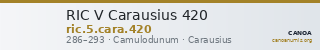 RIC V Carausius 420 — CANOA