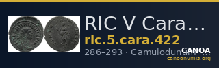 RIC V Carausius 422 — CANOA