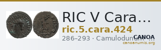 RIC V Carausius 424 — CANOA