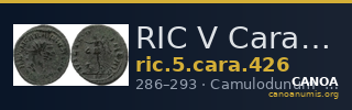 RIC V Carausius 426 — CANOA
